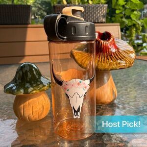 💥Host Pick!💥 New Coral Water Bottle w Flower-Crown Skull decor